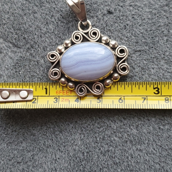 CII Mexico Sterling Blue Lace Agate Set - Picture 11 of 12